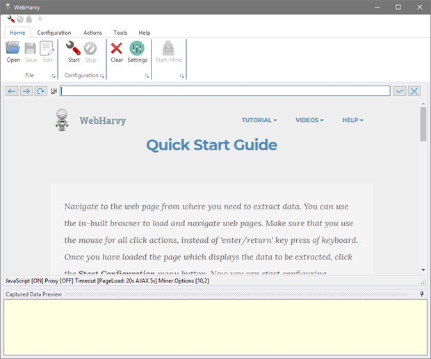 screenshot of WebHarvy
