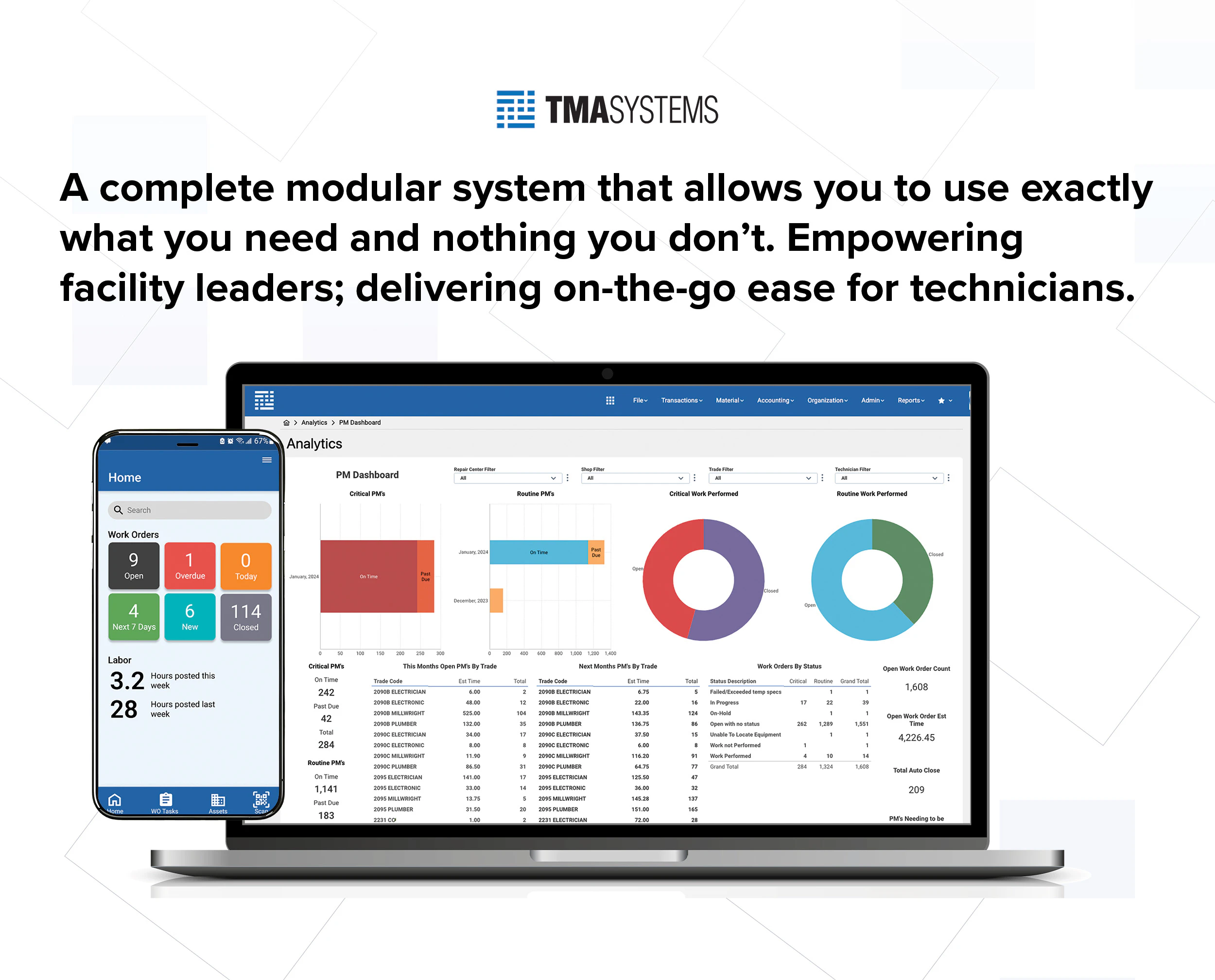 screenshot of WebTMA