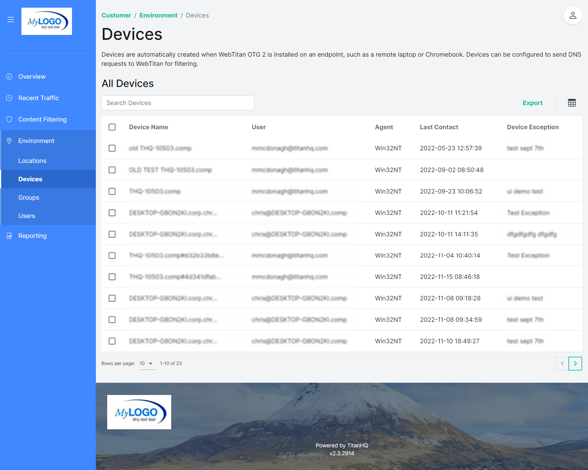 screenshot of WebTitan
