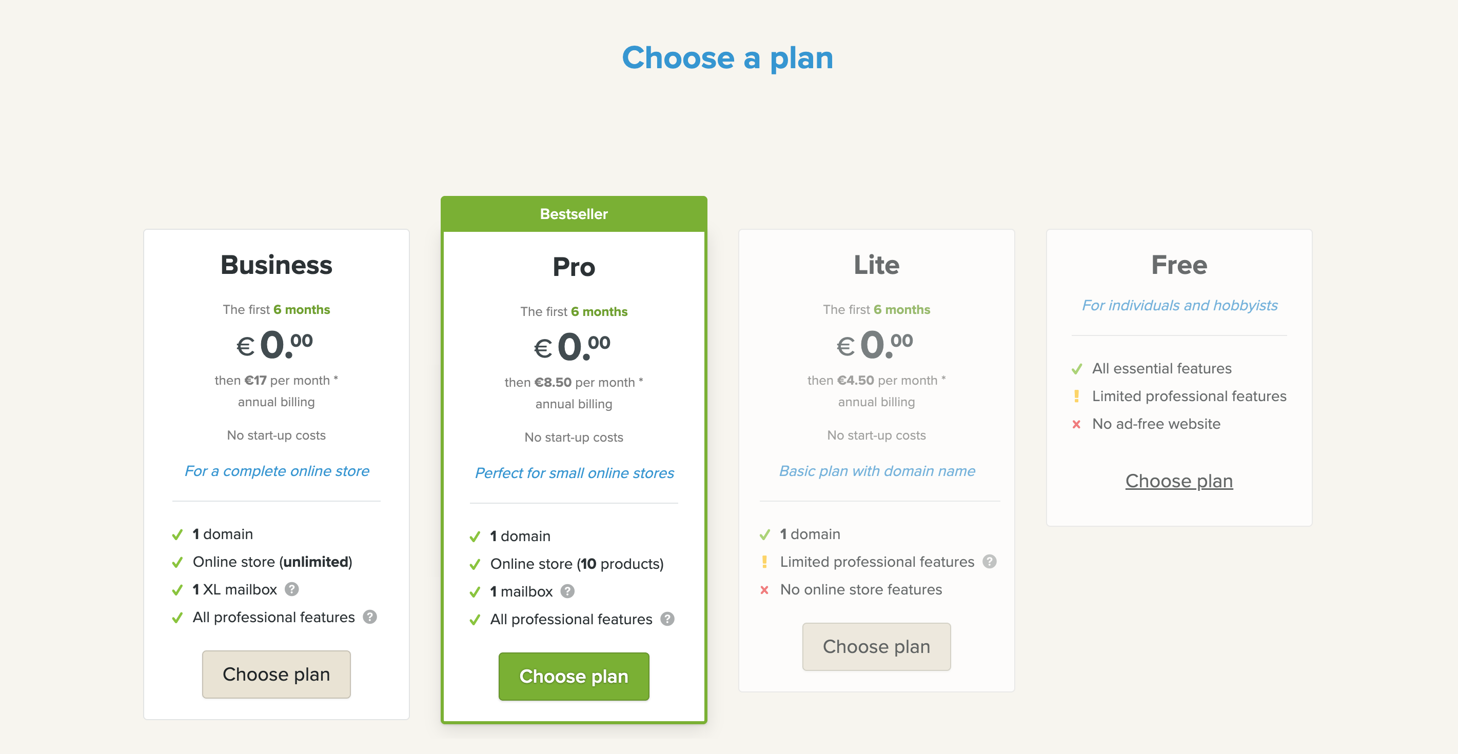 screenshot of Webador