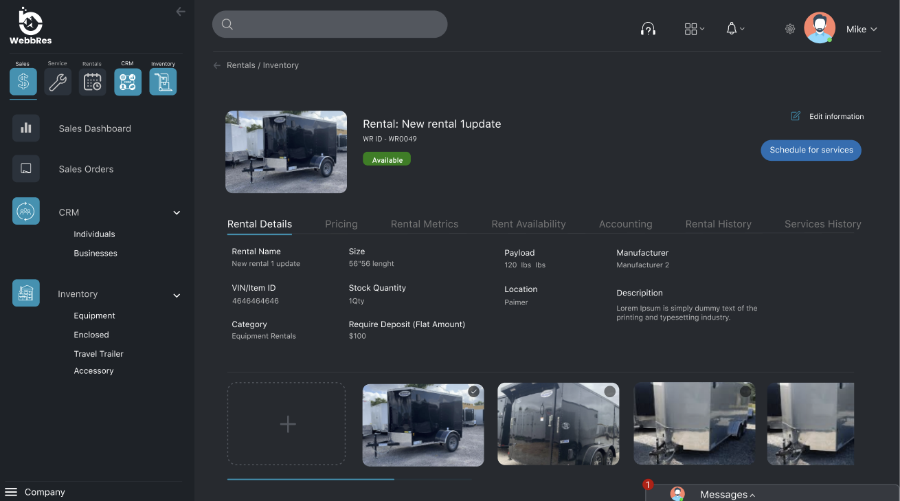 screenshot of WebbRes