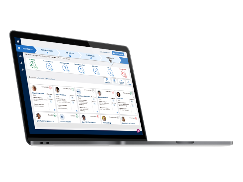 screenshot of Webcruiter