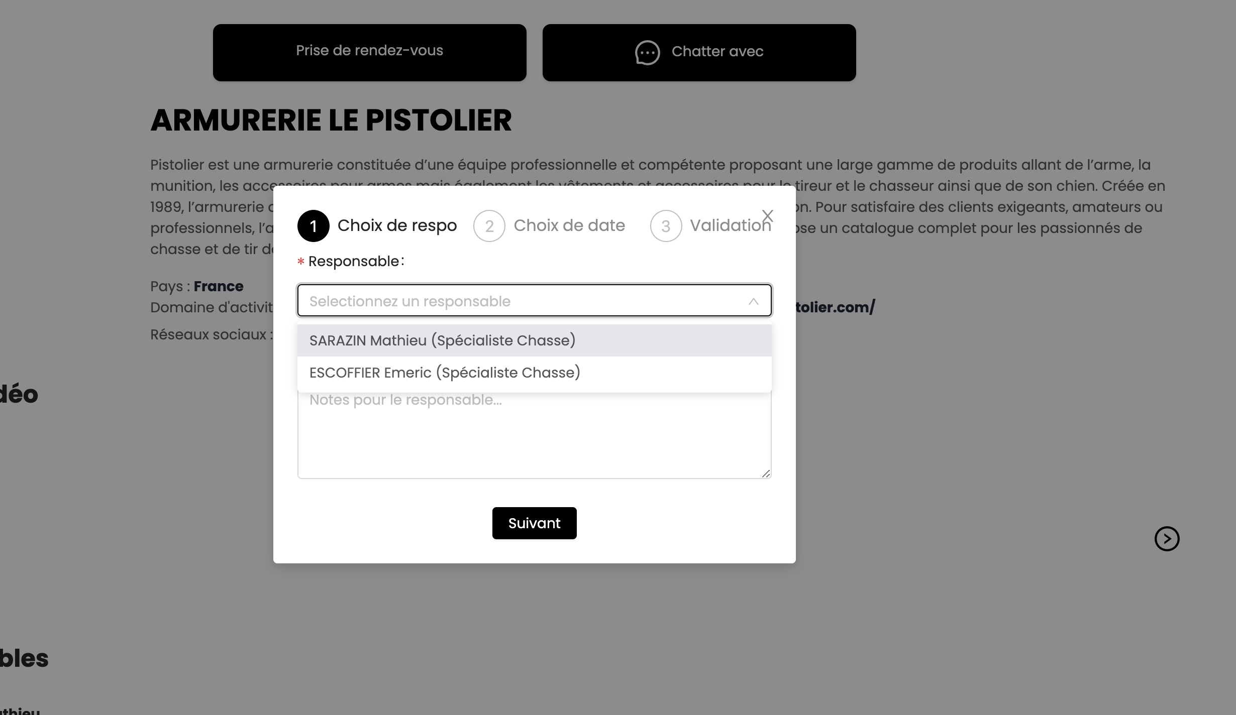 screenshot of Webevents-app