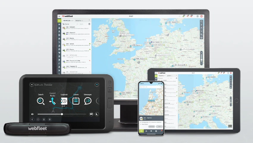 screenshot of Webfleet