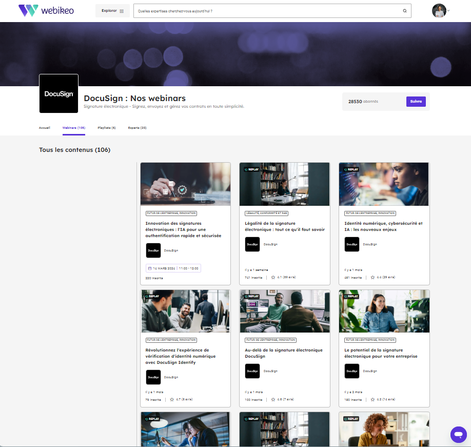 screenshot of Webikeo