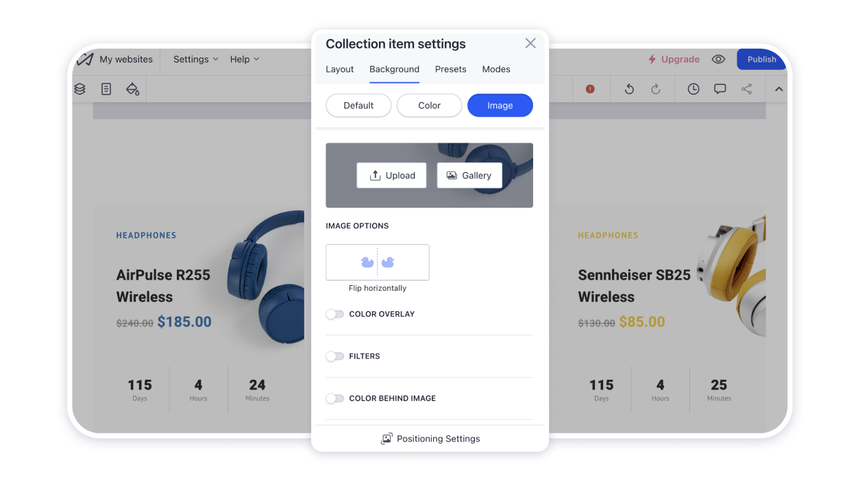 screenshot of Weblium