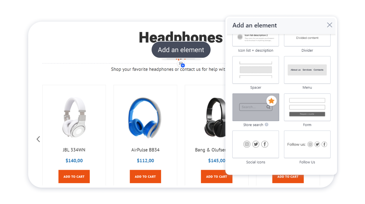 screenshot of Weblium