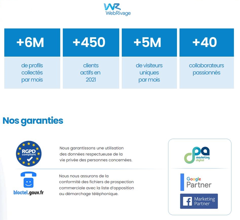 screenshot of Webrivage