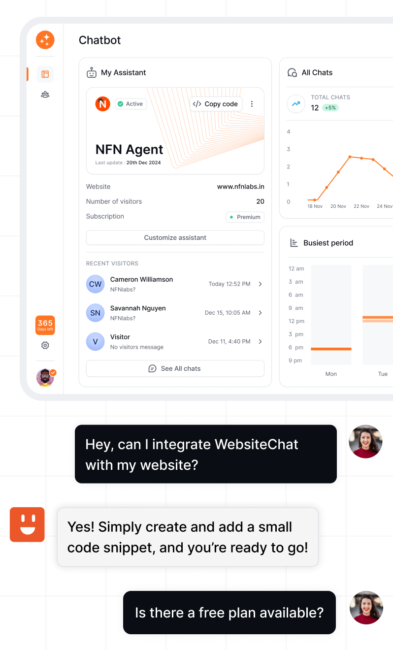 screenshot of WebsiteChat