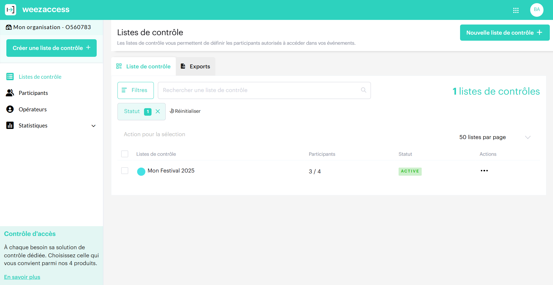 screenshot of Weezevent