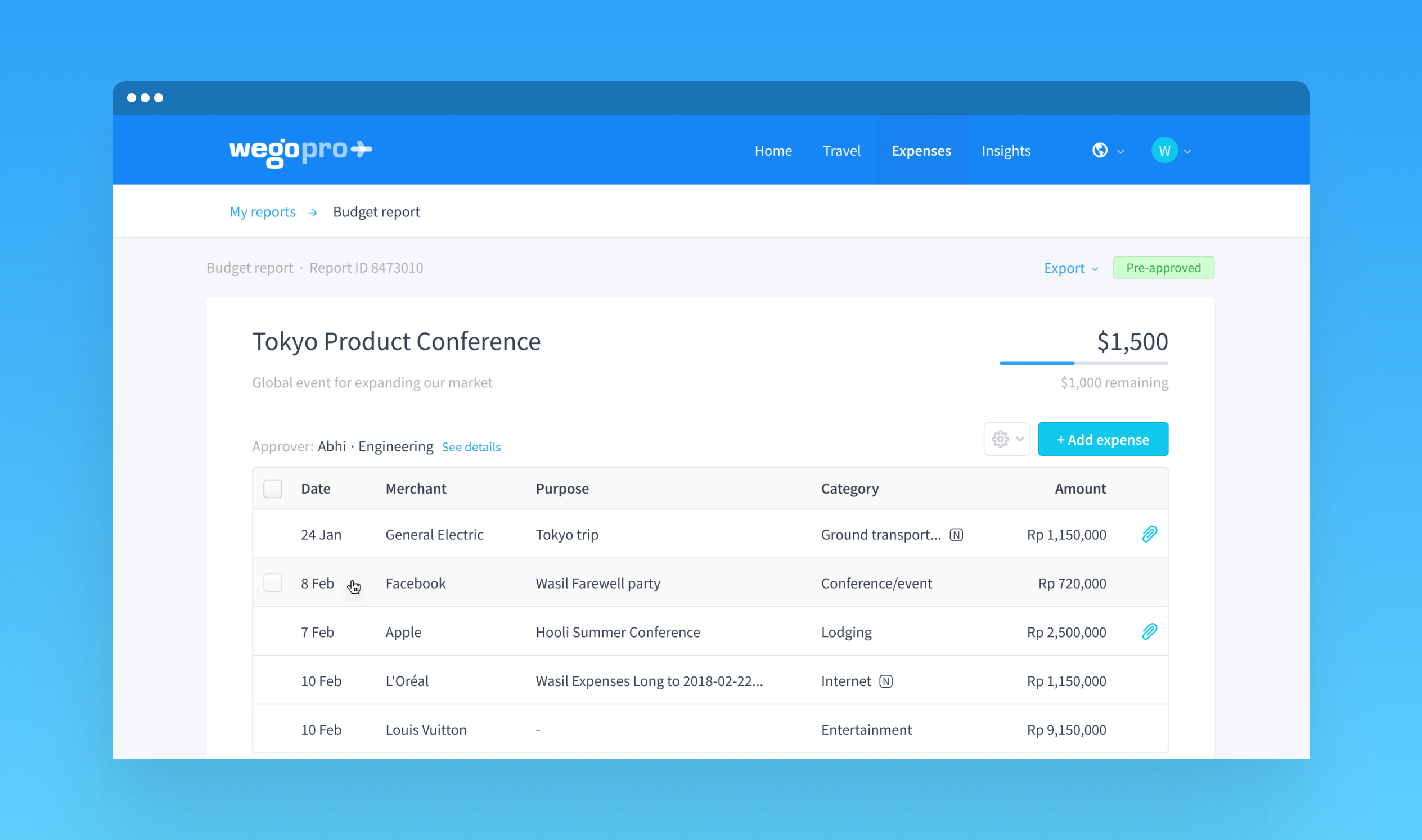 screenshot of WegoPro