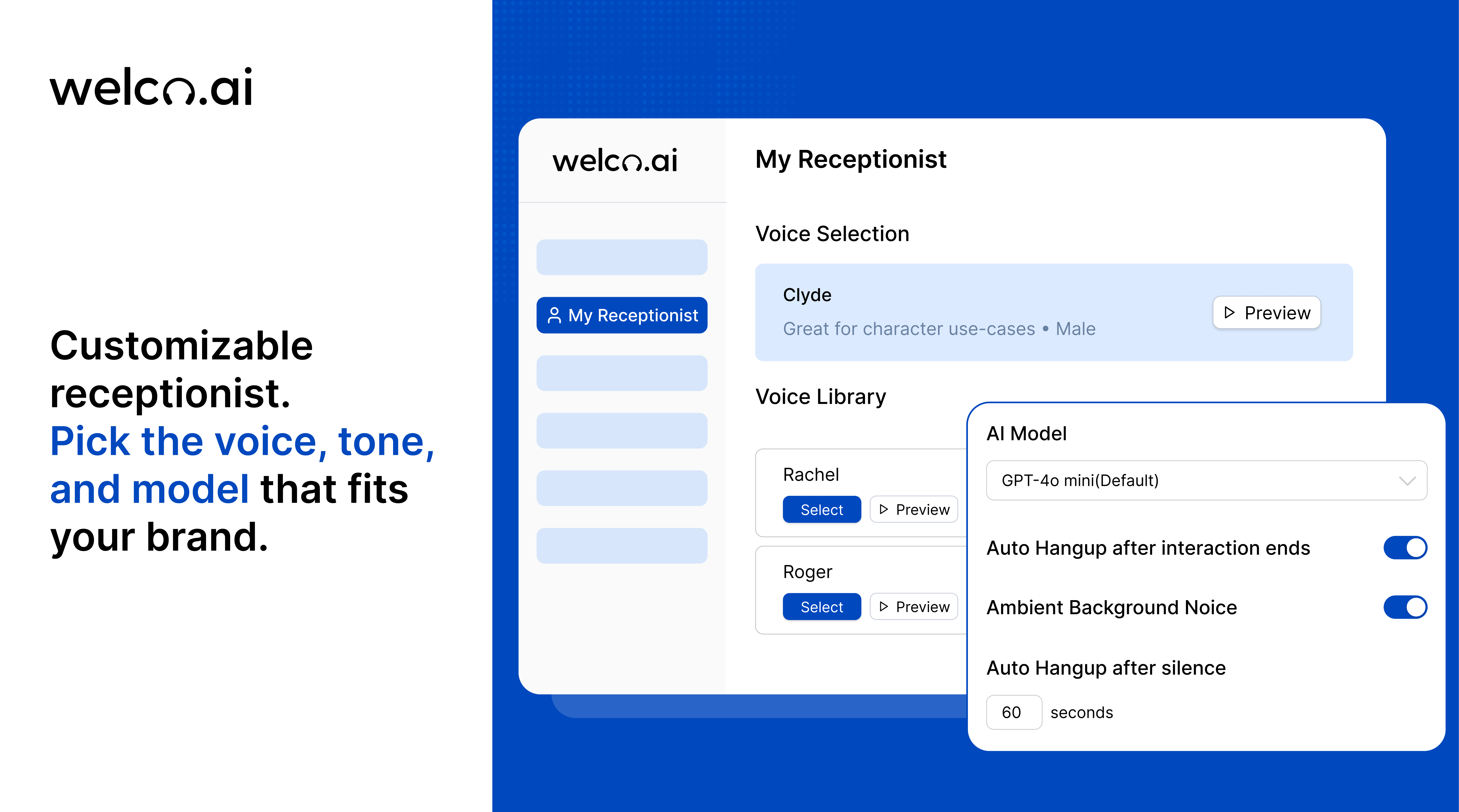 screenshot of Welco