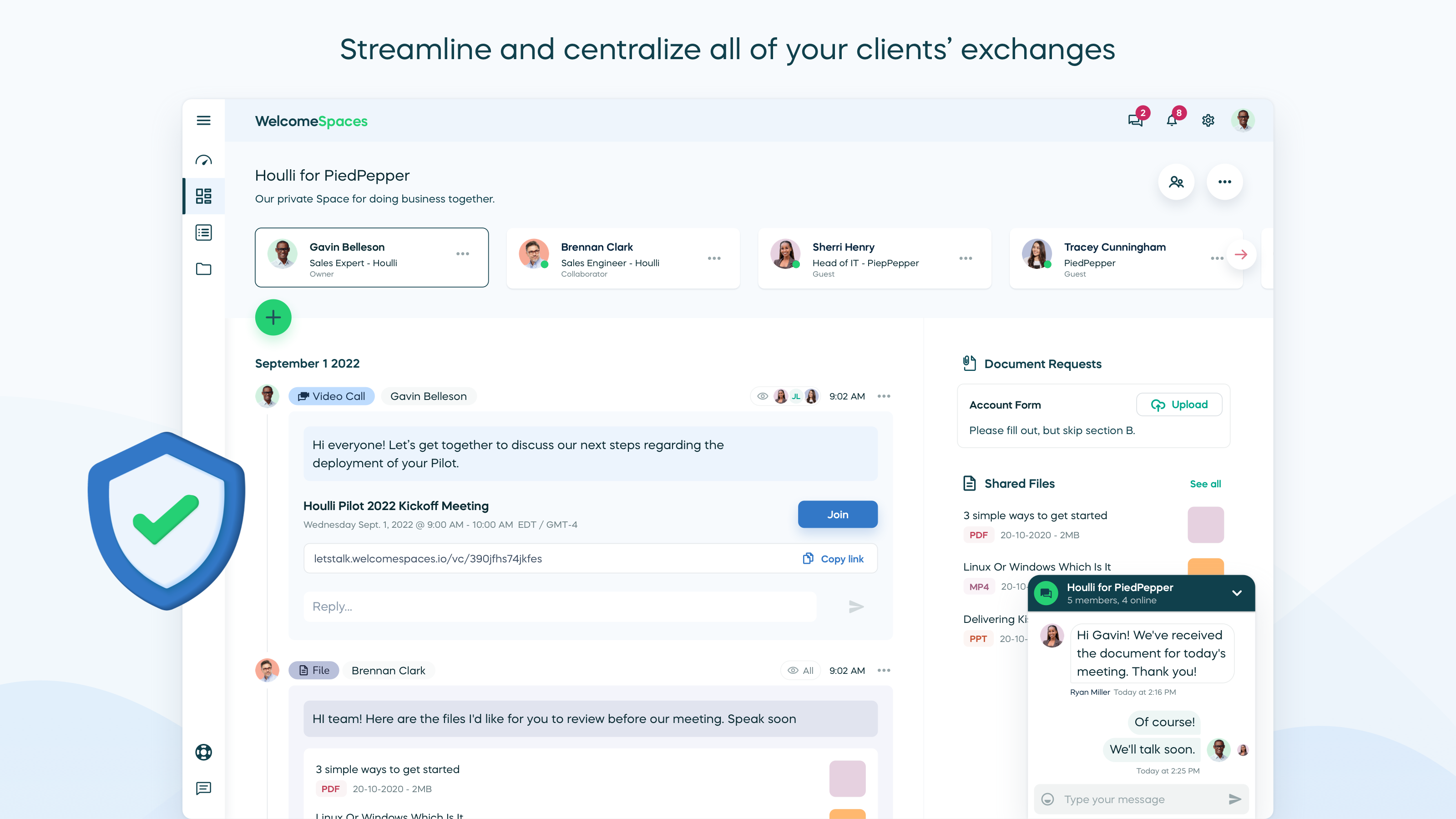 screenshot of WelcomeSpaces