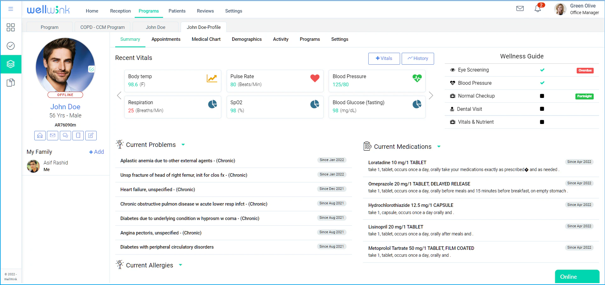 screenshot of WellWink