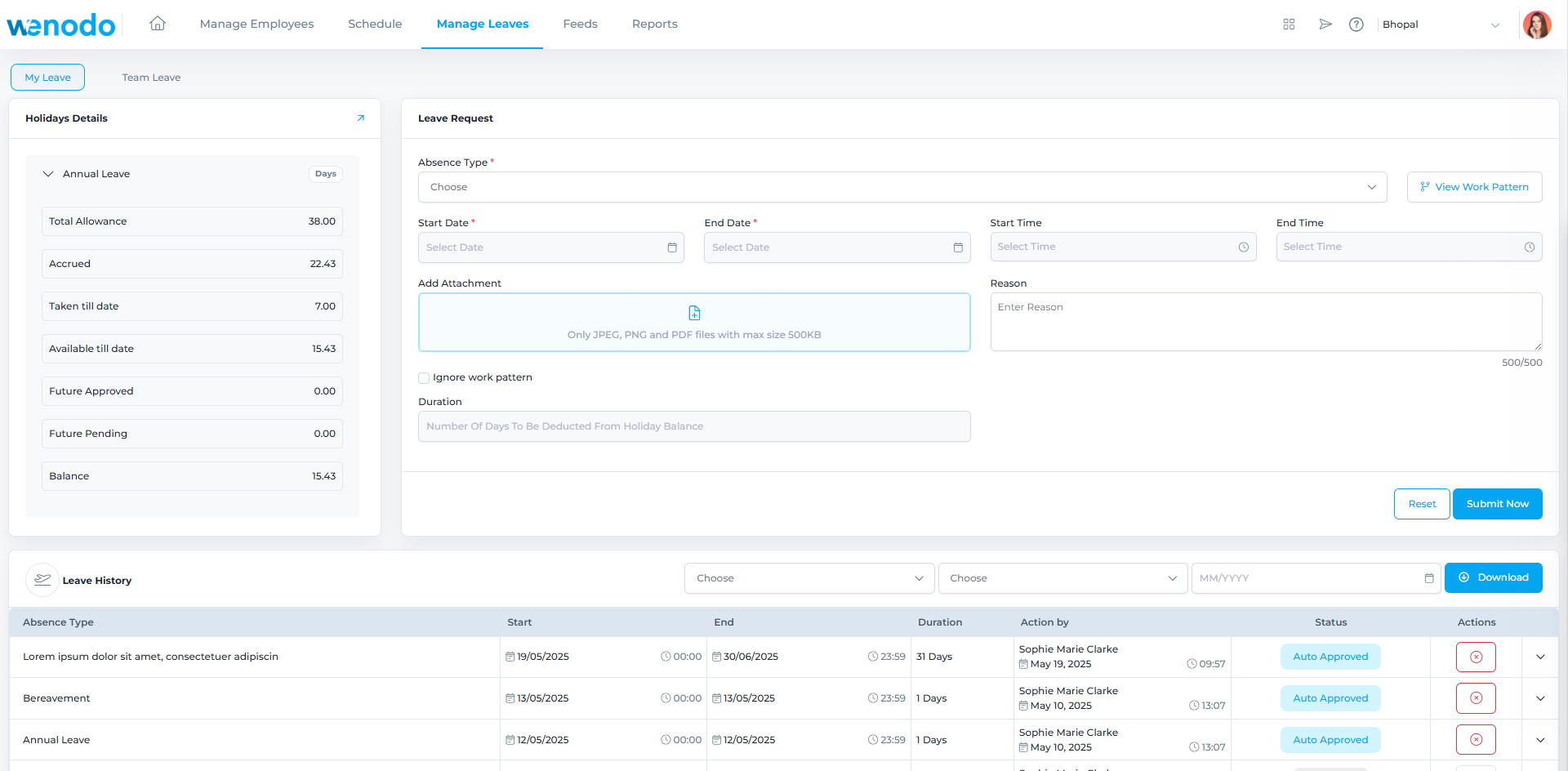 screenshot of Wenodo