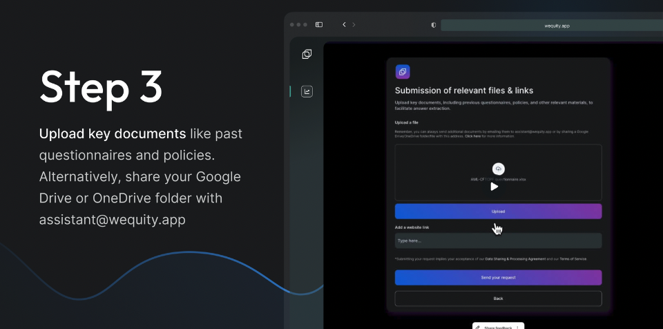 screenshot of Wequity