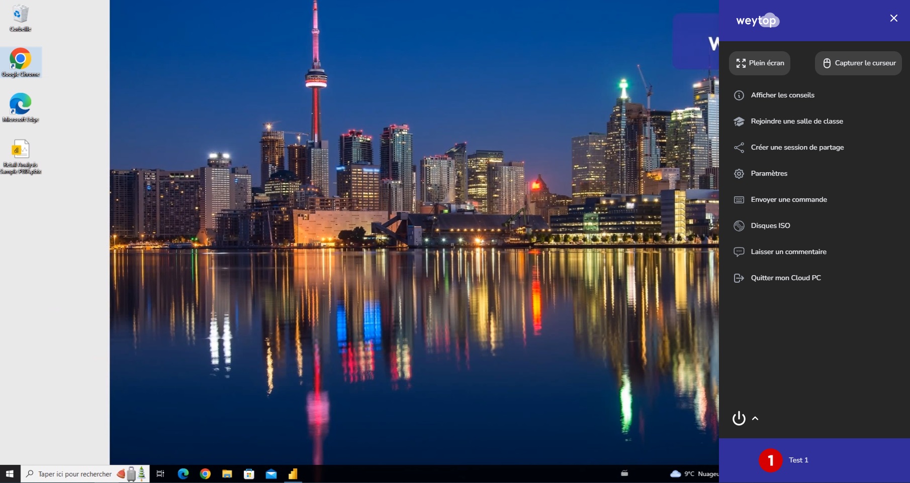 screenshot of Weytop