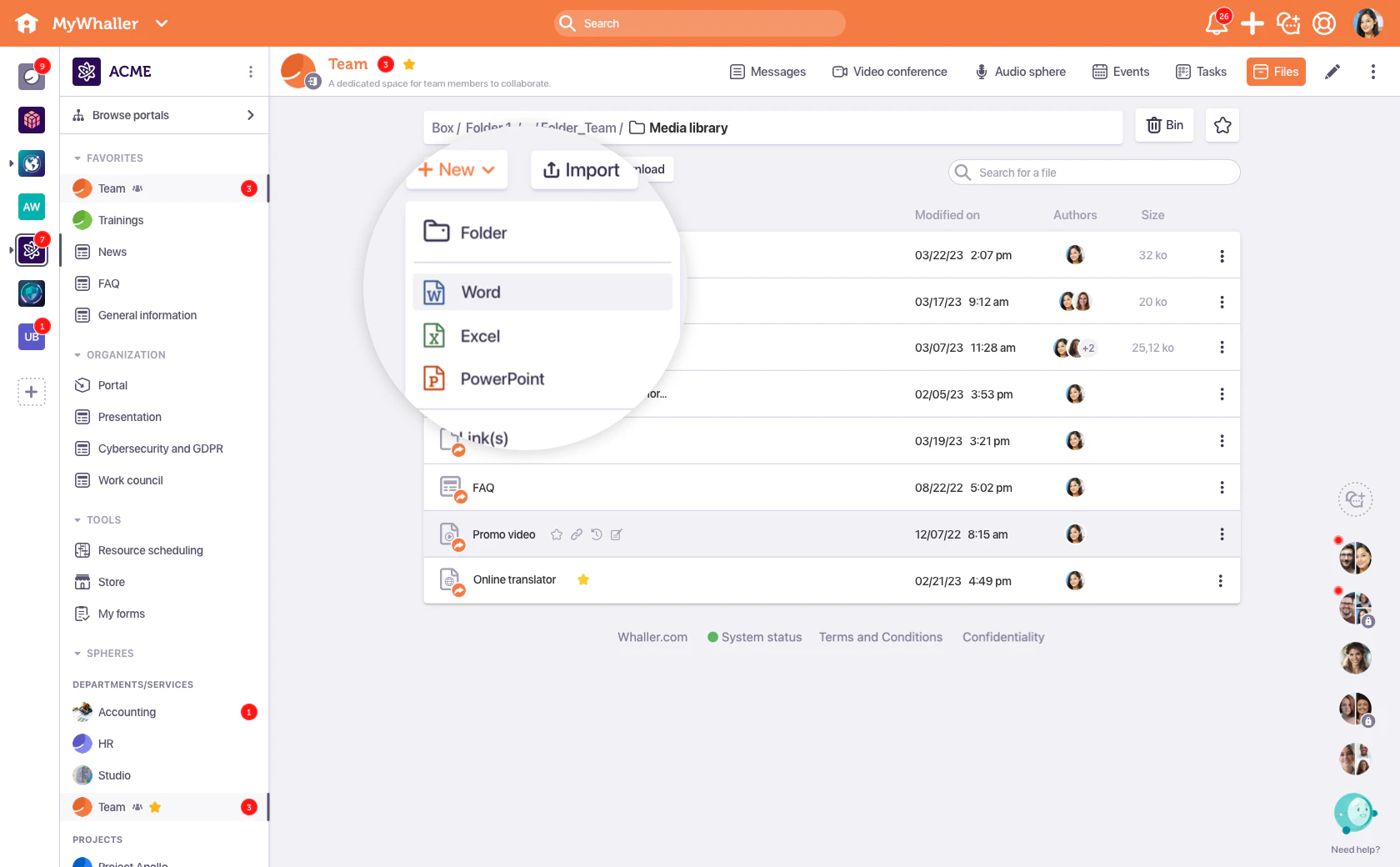 screenshot of Whaller