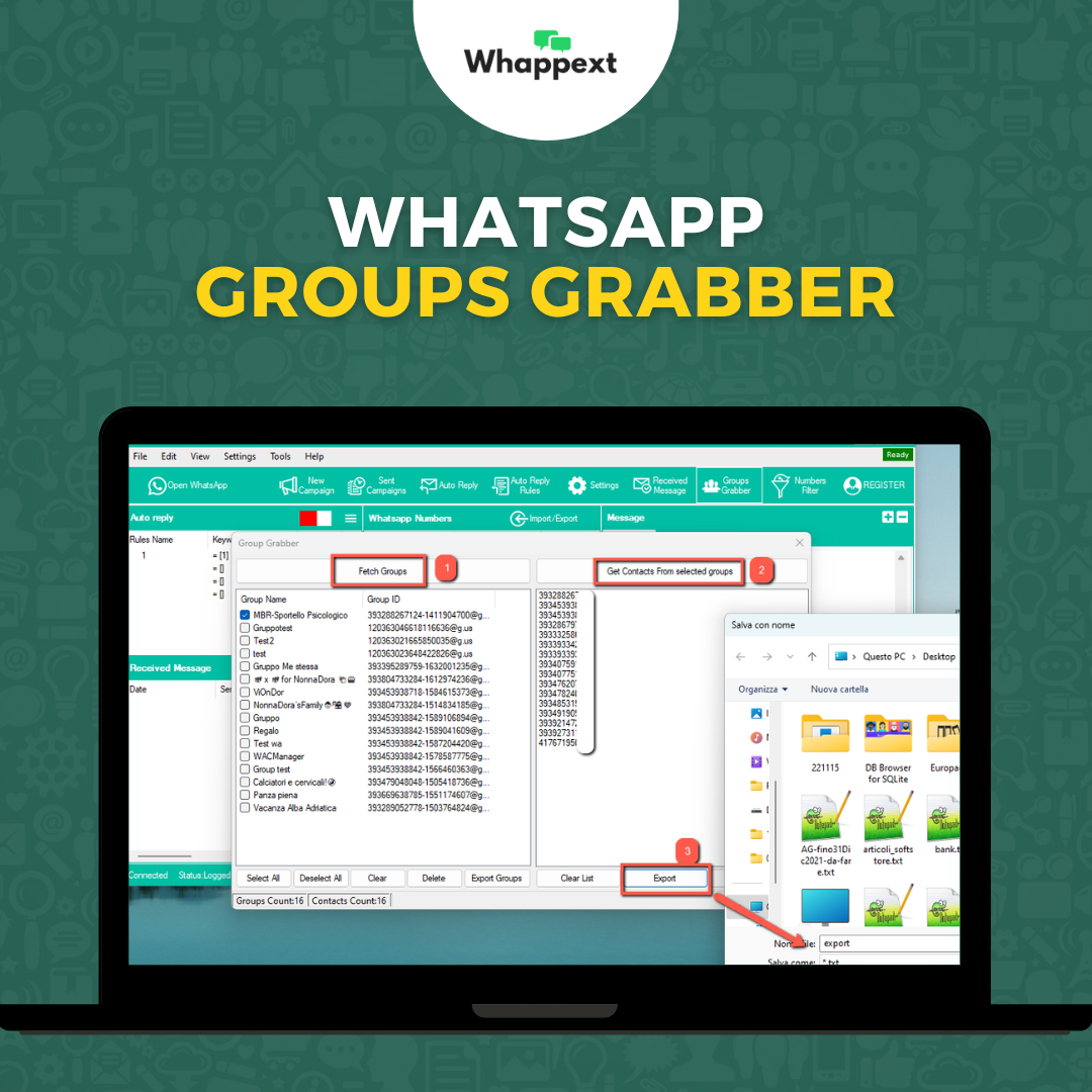 screenshot of Whappext