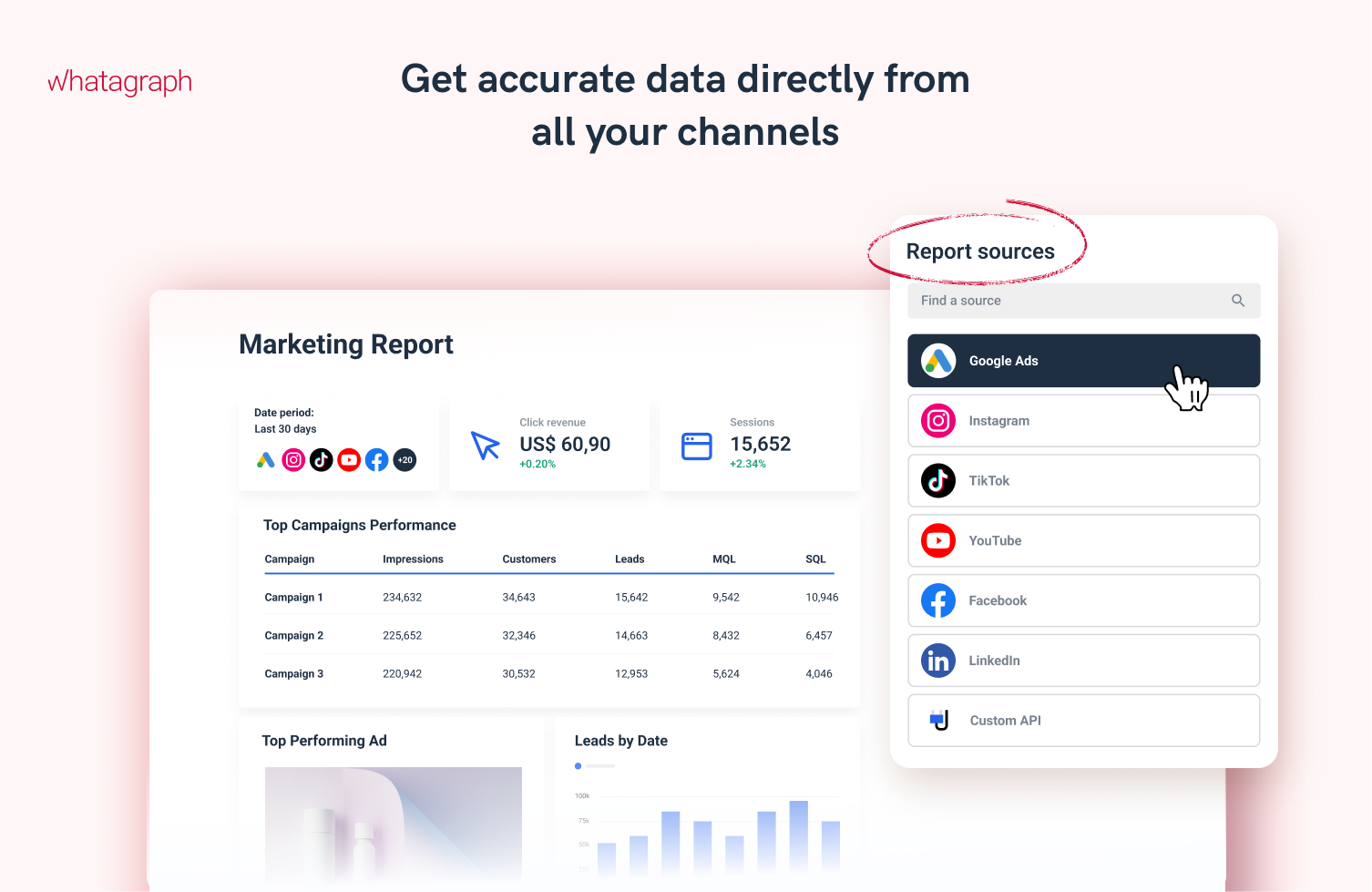 screenshot of Whatagraph