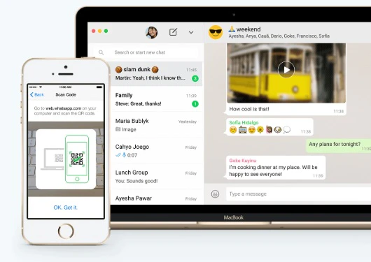 screenshot of WhatsApp