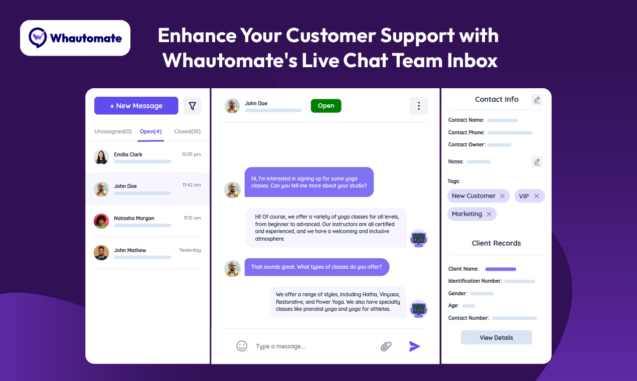 screenshot of Whautomate