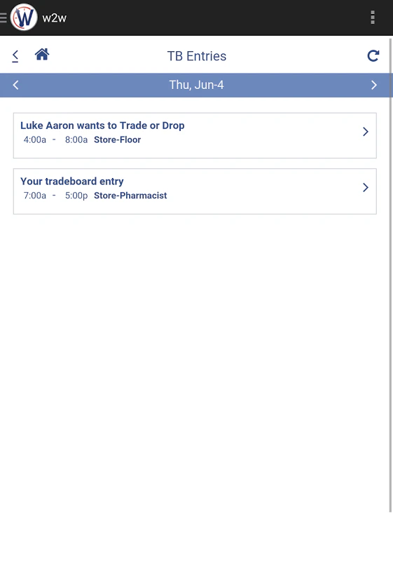 screenshot of WhenToWork