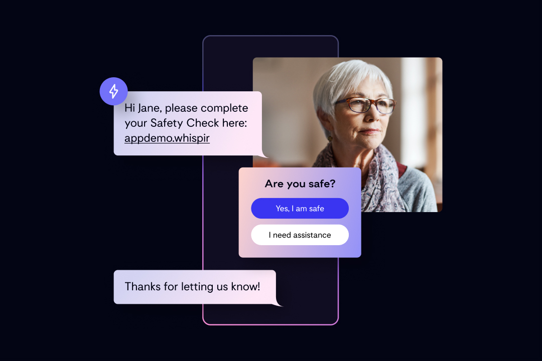 screenshot of Whispir