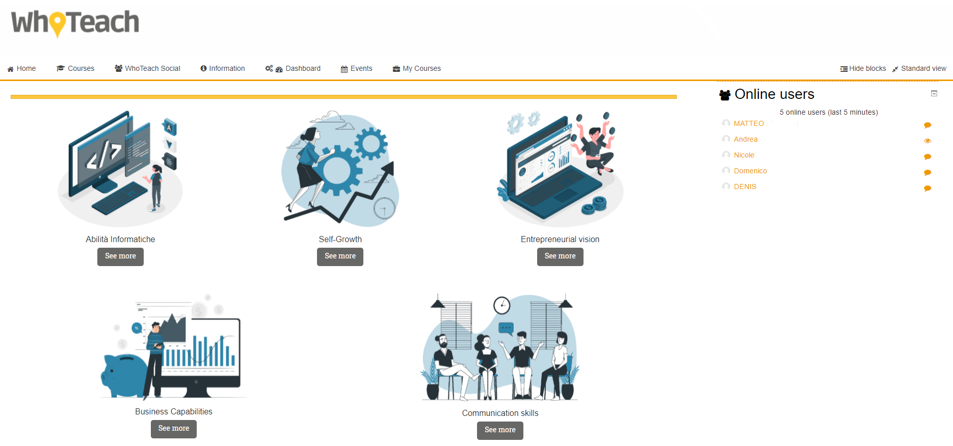 screenshot of WhoTeach