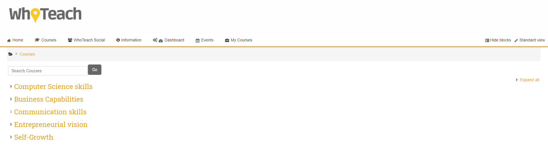 screenshot of WhoTeach