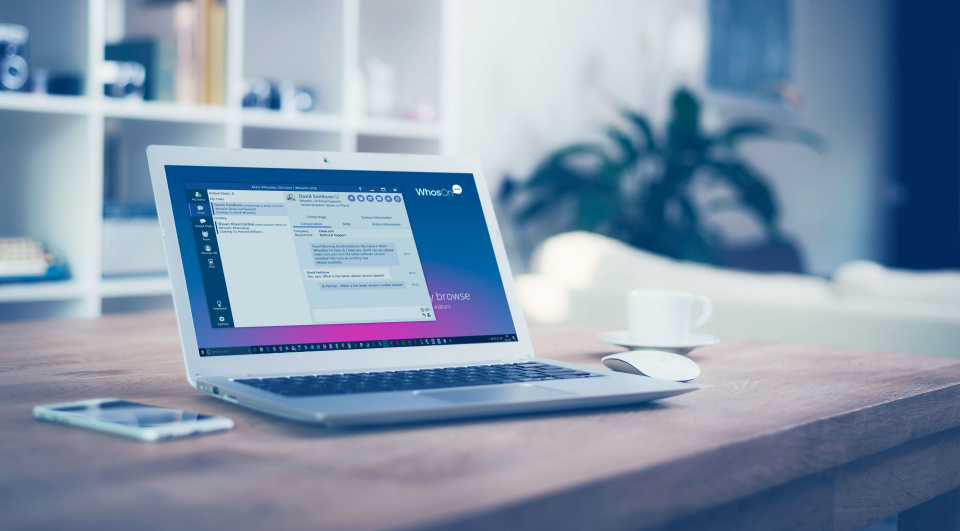 screenshot of WhosOn