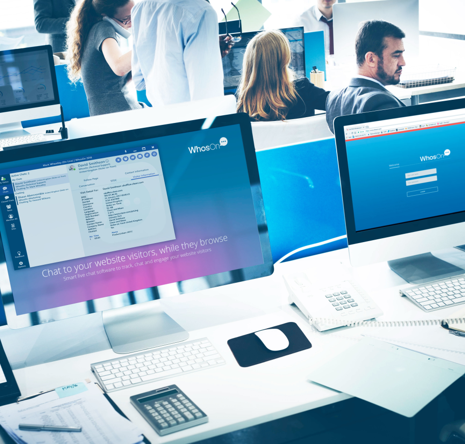 screenshot of WhosOn