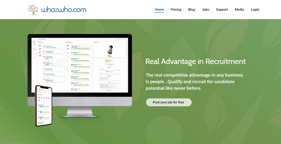 screenshot of Whozwho