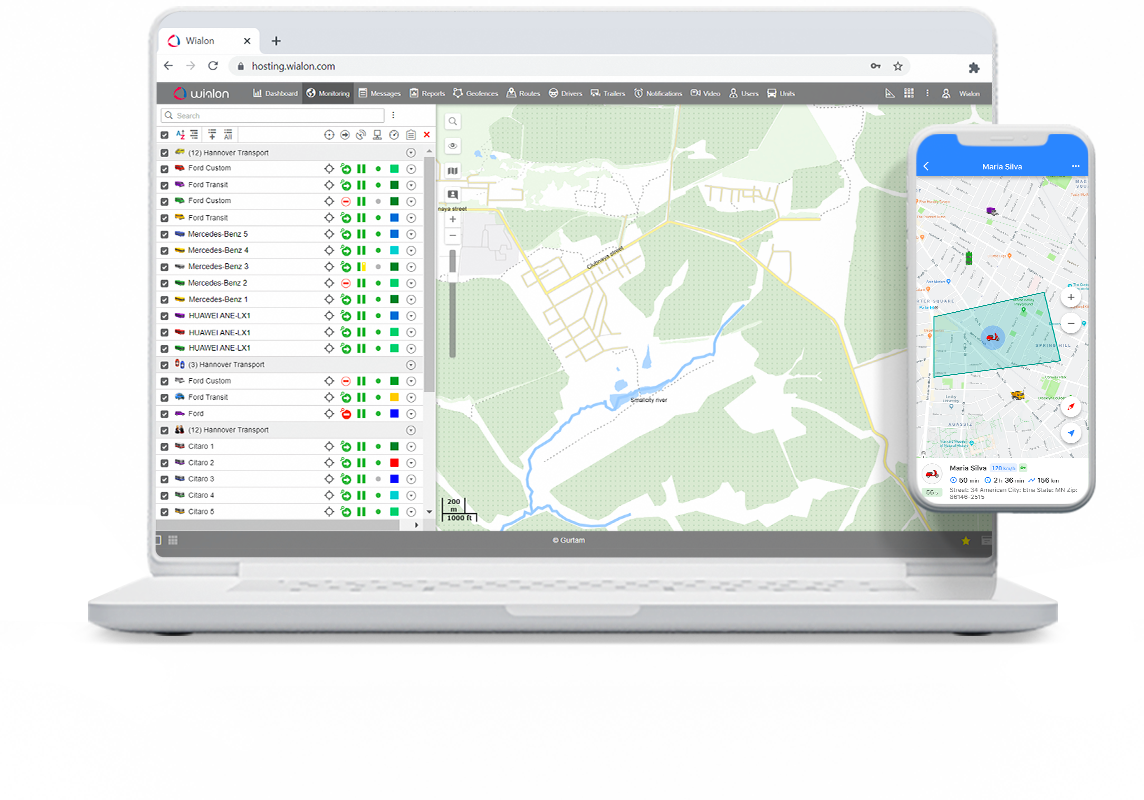 screenshot of Wialon