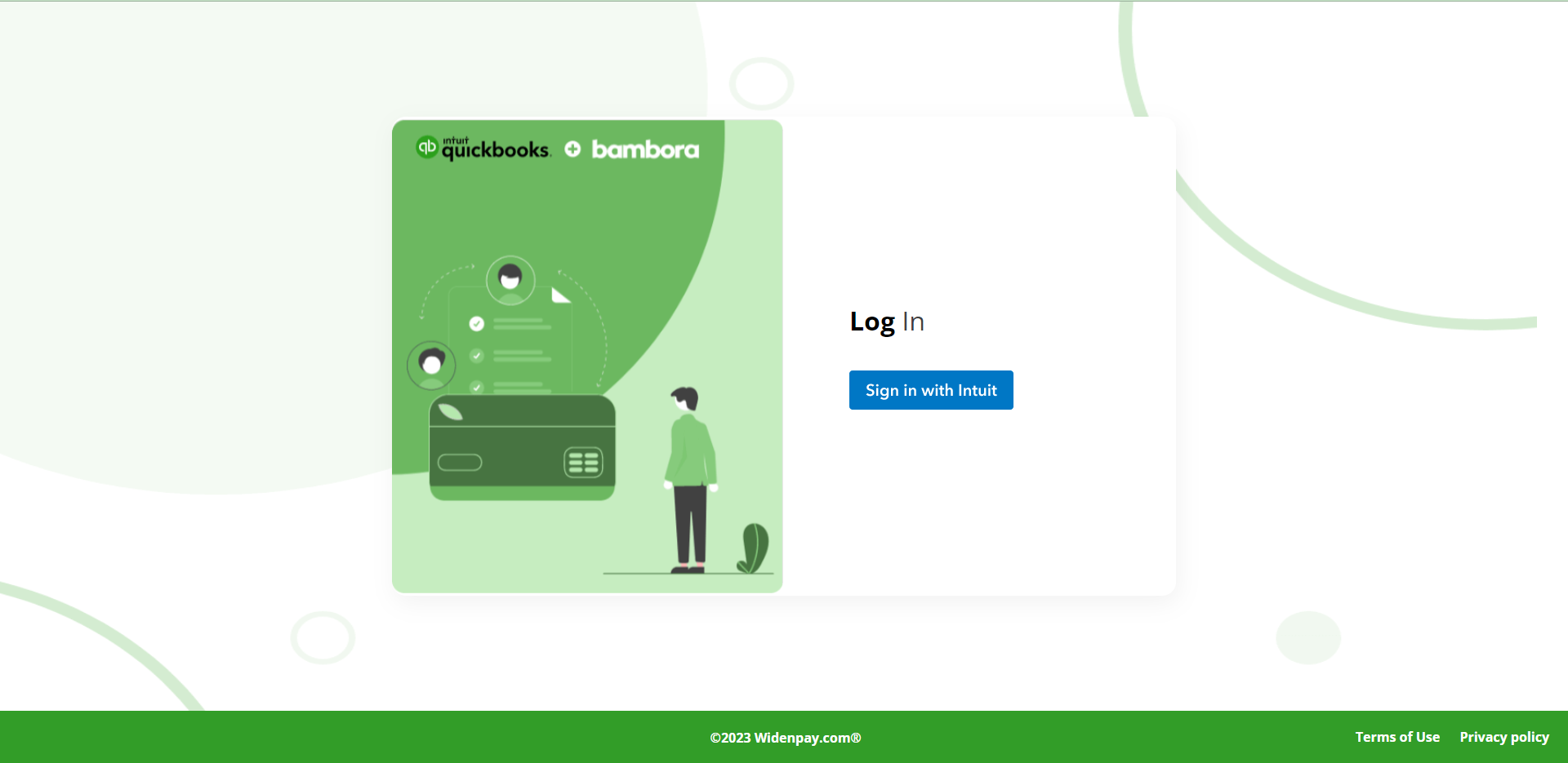 screenshot of WidenPay
