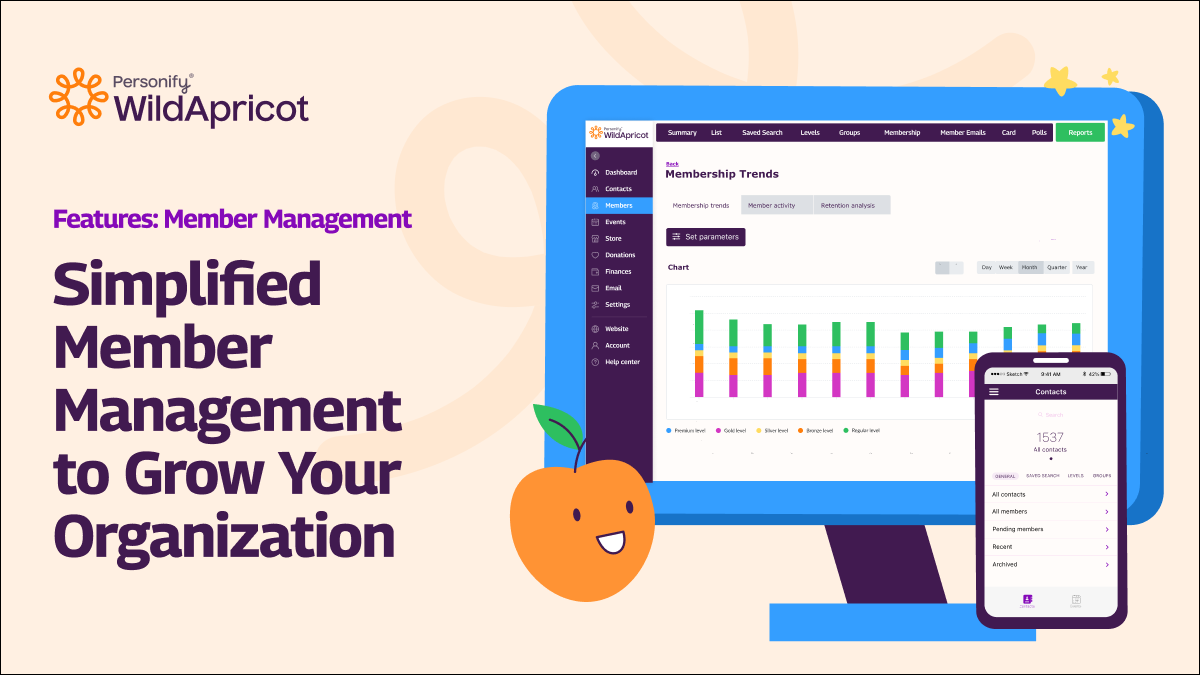 screenshot of WildApricot