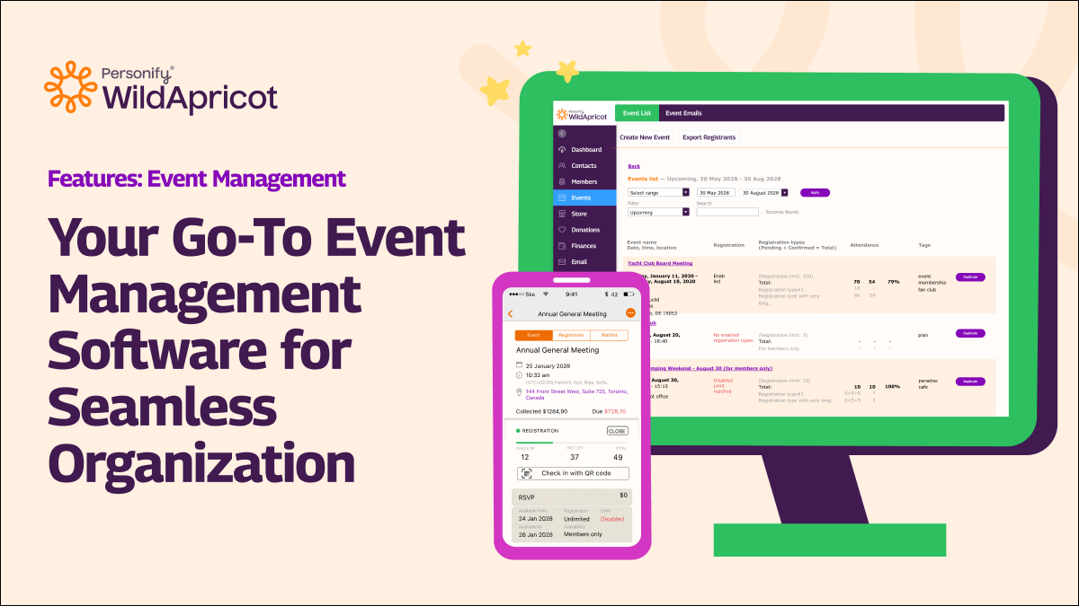 screenshot of WildApricot