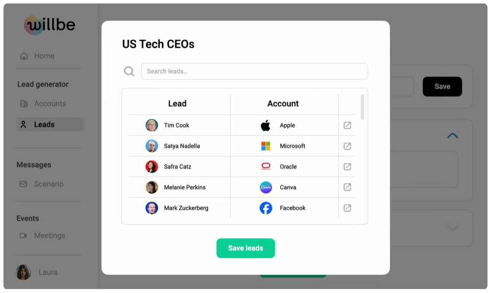 screenshot of Willbe