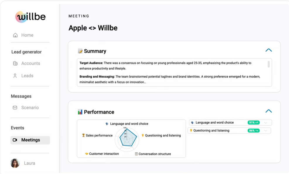 screenshot of Willbe