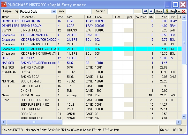 screenshot of WinFDS