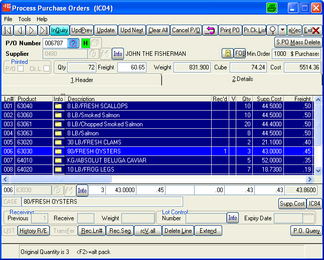 screenshot of WinFDS