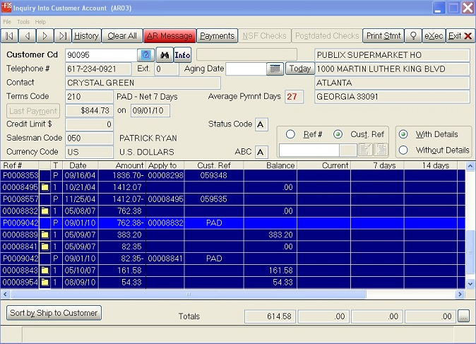 screenshot of WinFDS