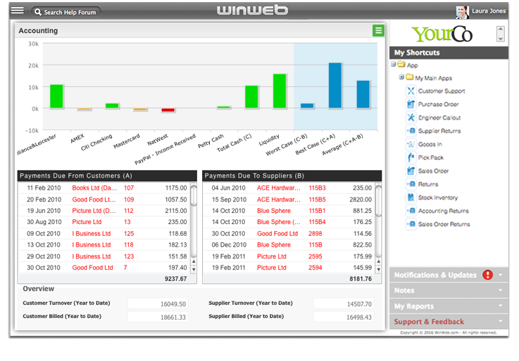 screenshot of WinWeb