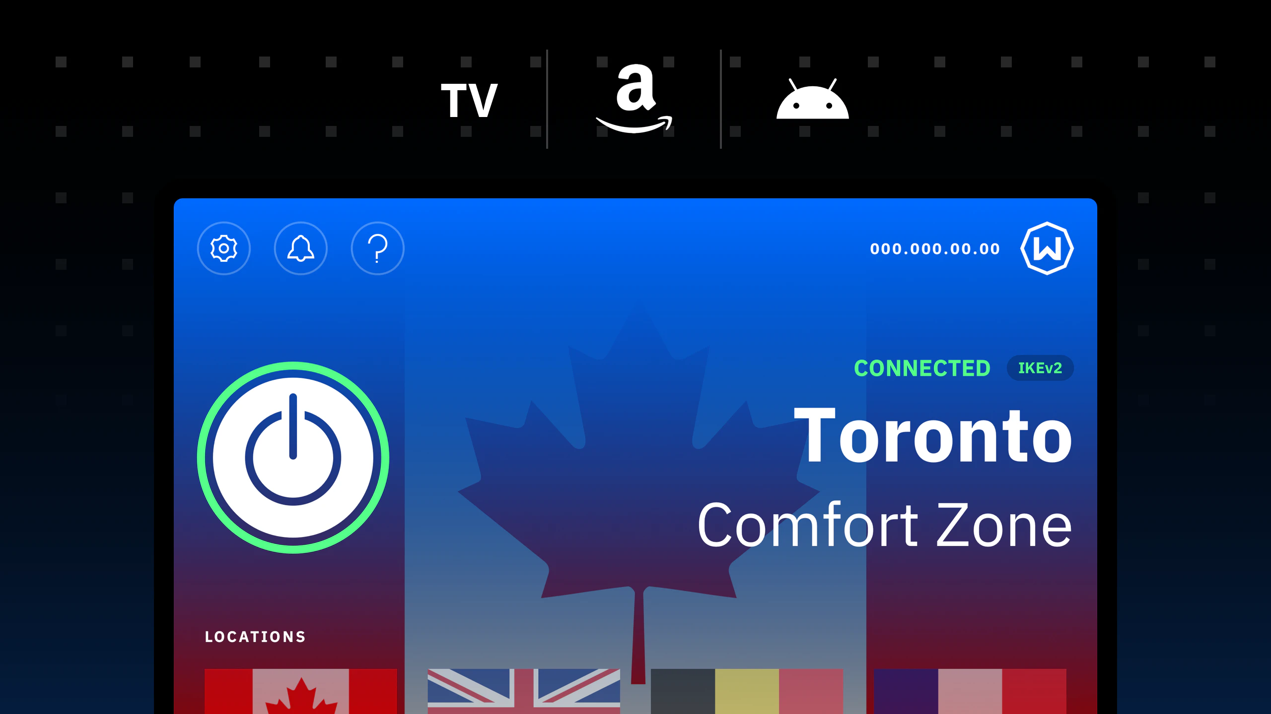 screenshot of Windscribe