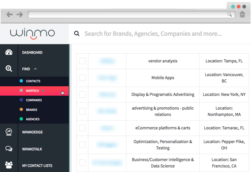 screenshot of Winmo