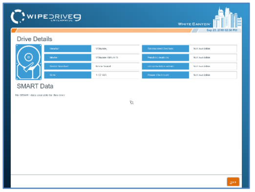 screenshot of WipeDrive