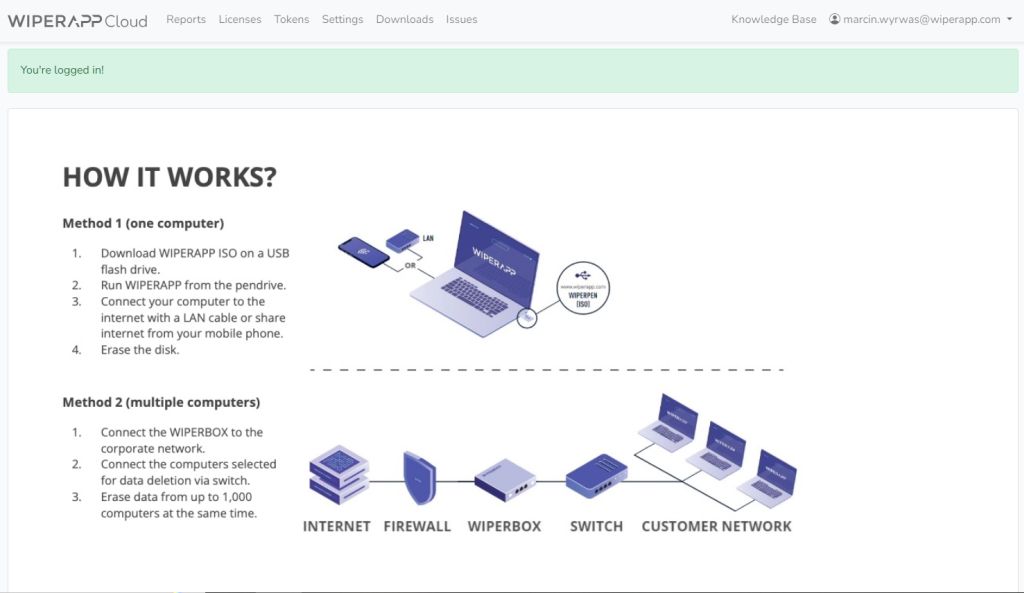 screenshot of Wiperapp