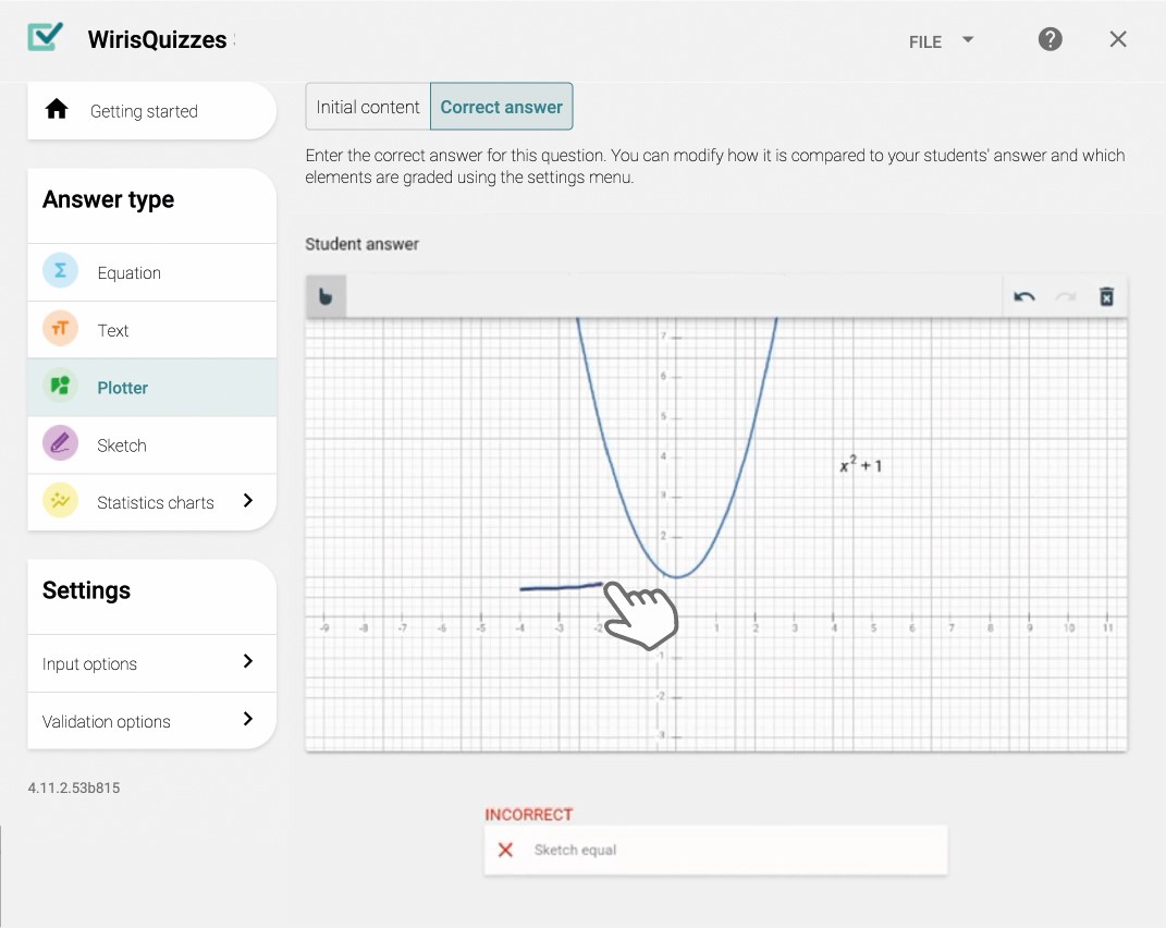 screenshot of WirisQuizzes