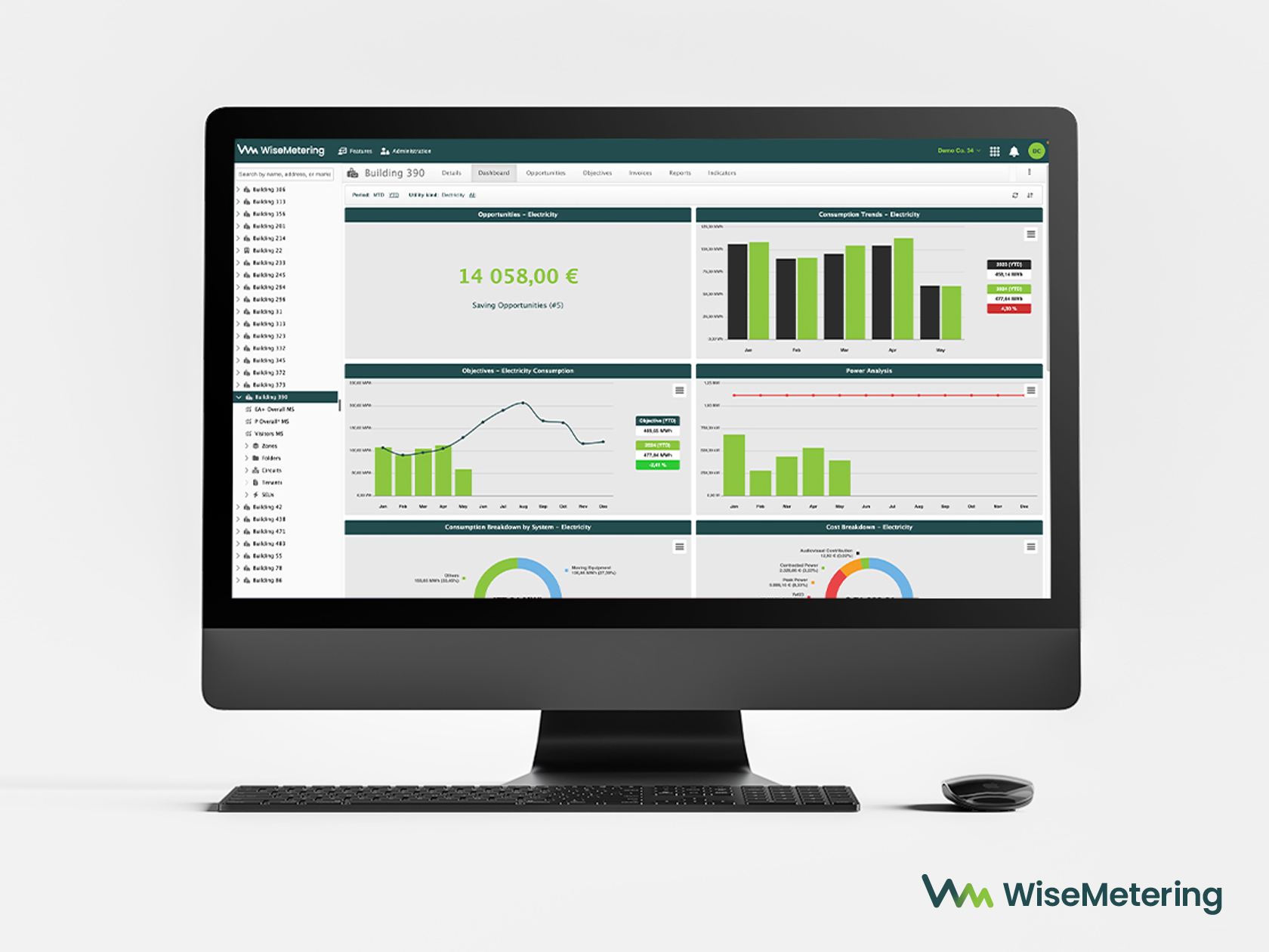 screenshot of WiseMetering