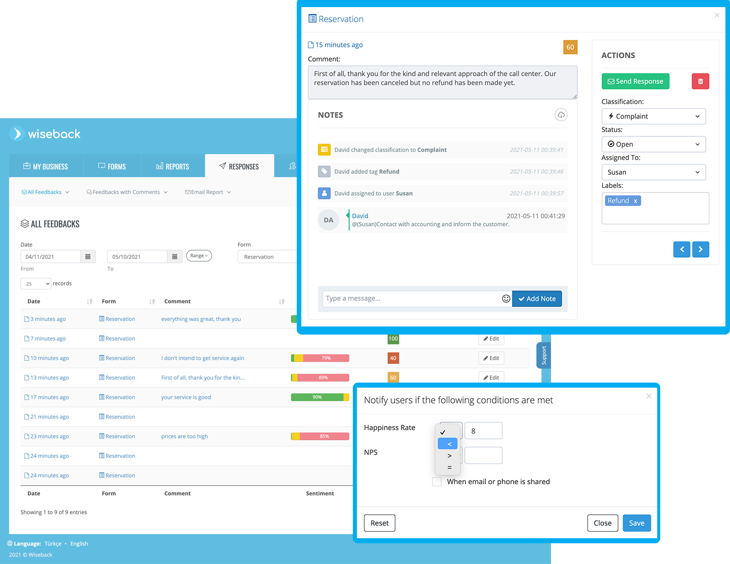 screenshot of Wiseback